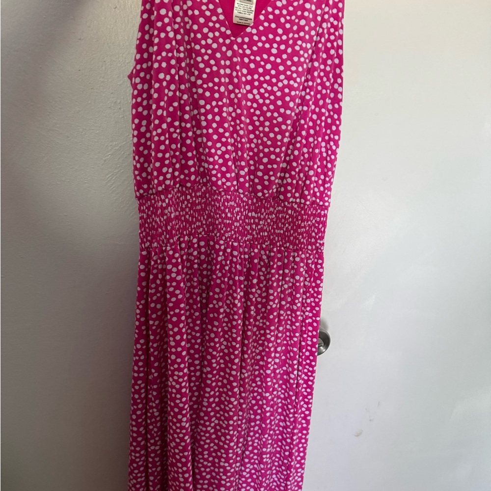 Enfocus Studio Fuchsia and White Patterned Dress